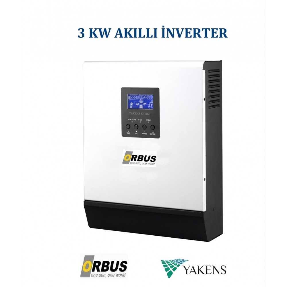 3000W / 24V Akıllı inverter Orbus (Pwm 50AH Şarj)